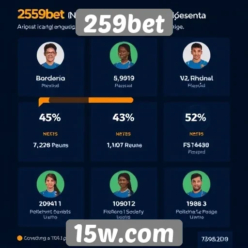 Estatísticas de usuários ativos no 259bet